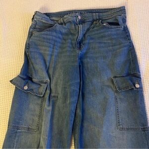 American Eagle Light Blue Stretch cargo jeans 18L